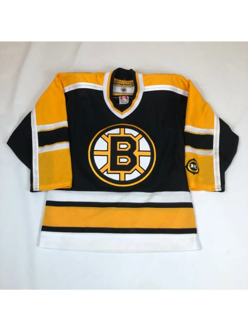 Vintage Boston Bruins Youth KOHO Hockey Jersey Kids Size S/M Made in Canada